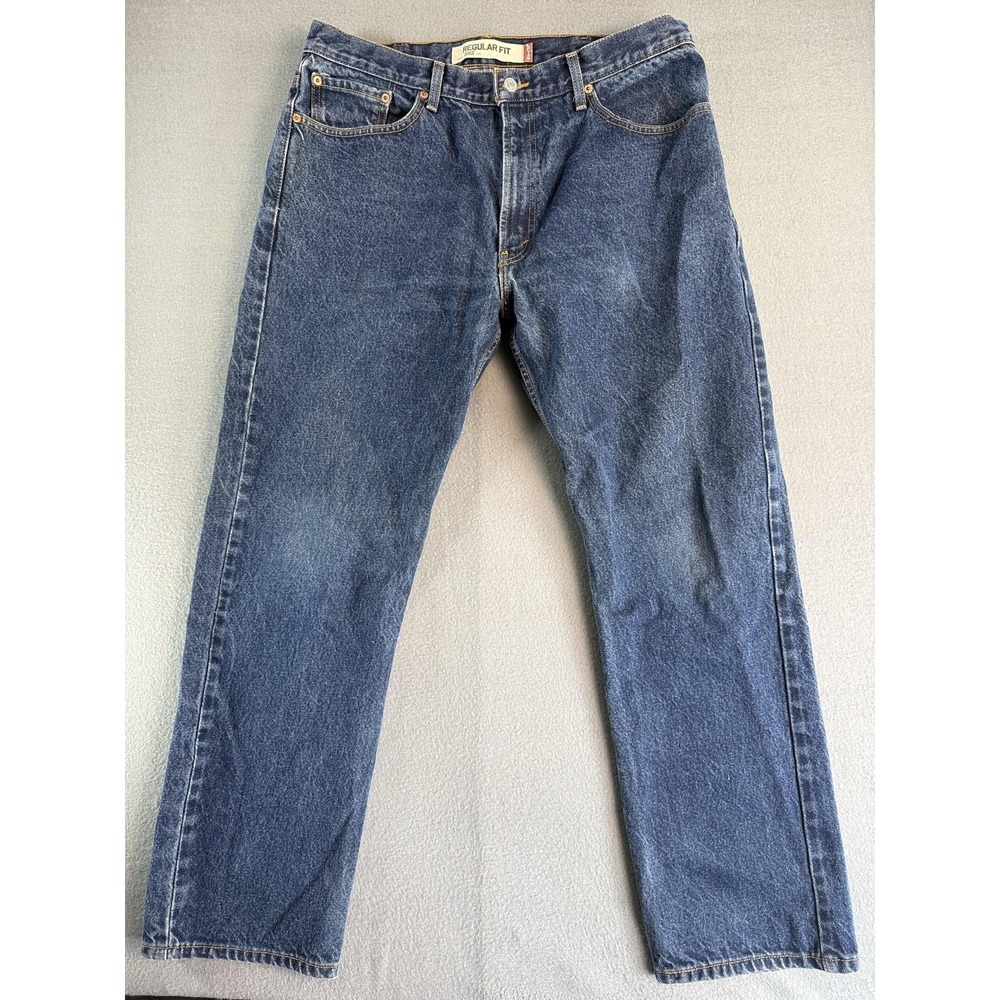 Levi's 505 Jeans Mens 38x30 Medium Wash Blue Regular Straight Denim Casual Pants